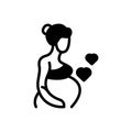 Black solid icon for Pregnancy, gestation and childbirth