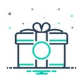 mix icon for Present, gift and box