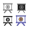 Icon Presentation of Cryptocurrency. Royalty Free Stock Photo