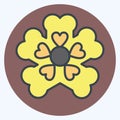 Icon Primrose. related to Flowers symbol. color mate style. simple design editable. simple illustration