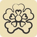 Icon Primrose. related to Flowers symbol. hand drawn style. simple design editable. simple illustration