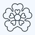 Icon Primrose. related to Flowers symbol. line style. simple design editable. simple illustration