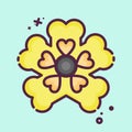 Icon Primrose. related to Flowers symbol. MBE style. simple design editable. simple illustration