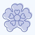 Icon Primrose. related to Flowers symbol. two tone style. simple design editable. simple illustration