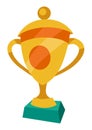 Icon of prise cup. Sport equipment illustration. For training and competition design.