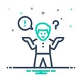 Mix icon for Problem, issue and confused Royalty Free Stock Photo