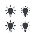 Icon process of generating ideas to solve problems, birth of the Royalty Free Stock Photo