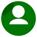 A icon profile color green and not shadow