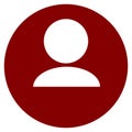 A icon profile color red