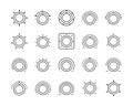 Icon Programmer, Selector, Switch. Select Heat-Cold mode, Power, Balance, Level. Set of vector icons in simple style on Royalty Free Stock Photo