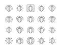 Icon Programmer, Selector, Switch. Select Heat-Cold mode, Power, Balance, Level. Set of vector icons in simple style on Royalty Free Stock Photo