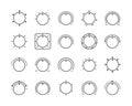 Icon Programmer, Selector, Switch. Select Heat-Cold mode, Power, Balance, Level. Set of vector icons in simple style on Royalty Free Stock Photo