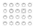 Icon Programmer, Selector, Switch. Select Heat-Cold mode, Power, Balance, Level. Set of vector icons in simple style on Royalty Free Stock Photo