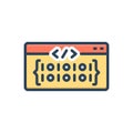 Color illustration icon for Programming Language, programming and script Royalty Free Stock Photo