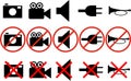 Icon prohibitions Royalty Free Stock Photo