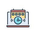 Color illustration icon for Prompt, calendar and spanking