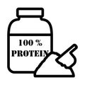 Icon Of Protein Conteiner Royalty Free Stock Photo