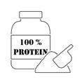 Icon of Protein conteiner Royalty Free Stock Photo