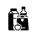 Black solid icon for Provisions, supplying and goods