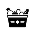 Black solid icon for Provisions, supplying and product