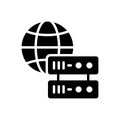 Black solid icon for Proxy, proxy server and portal