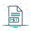 Mix icon for Pst, file and document