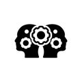 Black solid icon for Psychology, psychics and mind Royalty Free Stock Photo