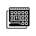 Black solid icon for Pto, paid time off and policy Royalty Free Stock Photo