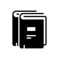 Black solid icon for Publish, unfold and demonstration