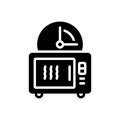 Black solid icon for Quickly, machine and appliance