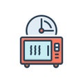 Color illustration icon for Quickly, machine and appliance