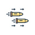 Color illustration icon for Quickly, soon and speedily