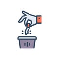 Color illustration icon for Quit, leave and discard
