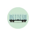 Icon of a railway platform, vector illustration