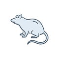Color illustration icon for Rat, mouse and beast