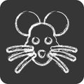 Icon Rat. related to Animal Head symbol. chalk Style. simple design editable Royalty Free Stock Photo