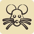 Icon Rat. related to Animal Head symbol. hand drawn style. simple design editable Royalty Free Stock Photo