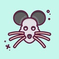 Icon Rat. related to Animal Head symbol. MBE style. simple design editable. simple illustration. cute. education Royalty Free Stock Photo