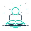 mix icon for Reading, education and student Royalty Free Stock Photo