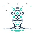 Mix icon for Reasoning, inference and setting Royalty Free Stock Photo