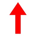 Icon red arrow direction on a white background Royalty Free Stock Photo