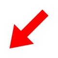 Icon red arrow direction on a white background Royalty Free Stock Photo