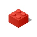 Icon red building block Royalty Free Stock Photo