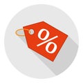 Cool icon red discount Royalty Free Stock Photo