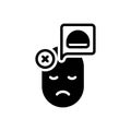 Black solid icon for Refuse, junk and unhealthy Royalty Free Stock Photo
