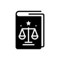 Black solid icon for Regulation, law and precept Royalty Free Stock Photo