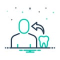 Mix icon for Relates, dentists and tooth Royalty Free Stock Photo