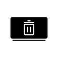 Black solid icon for Remove, recapture and trash Royalty Free Stock Photo