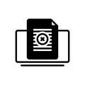 Black solid icon for Removed, deflected and shelved Royalty Free Stock Photo