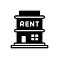 Black solid icon for Rentals, rent and hire Royalty Free Stock Photo